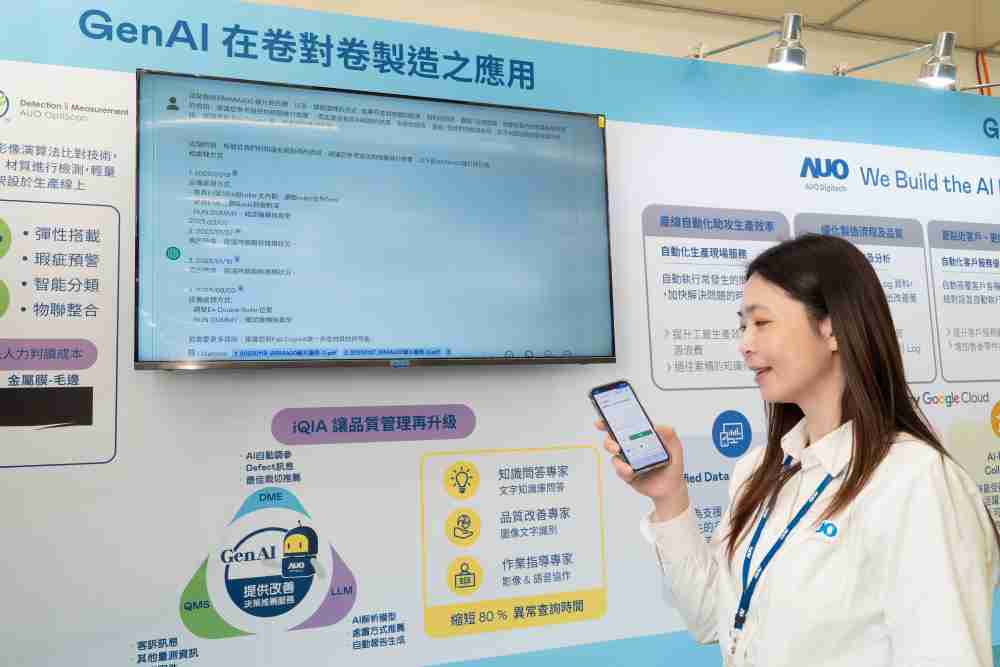 牛牛游戏数位积极发展数智化转型，，，透过AI落地应用优化制造流程，，革新人力、、生产效率与设备维护效益，，，，图为〝智能质量推升助手-iQIA〞（Intelligent quality improve assistant）应用情境，，协助质量管理再升级。。。